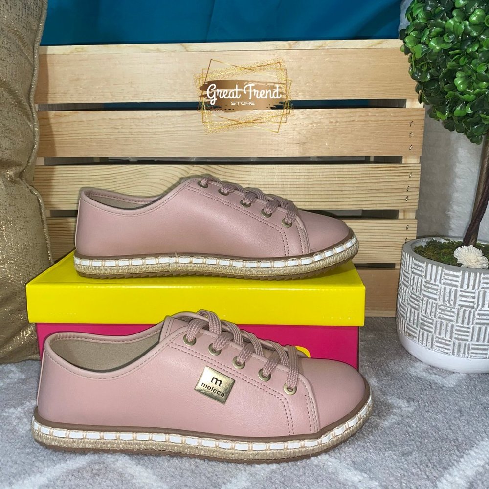 Women Pale Pink Espadrilles Casual Sneakers (Fits Size 9-9 1/2) - Picture 4 of 8